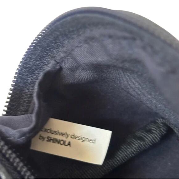 Shinola x Flagship Navy Blue Leather Cosmetic Bag - Picture 5 of 5